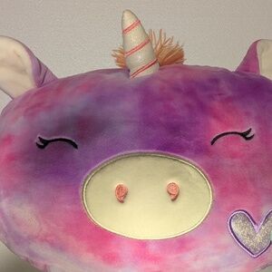 Squishmallows Lola the Unicorn Stackable Plush Pastel Tie-Dye